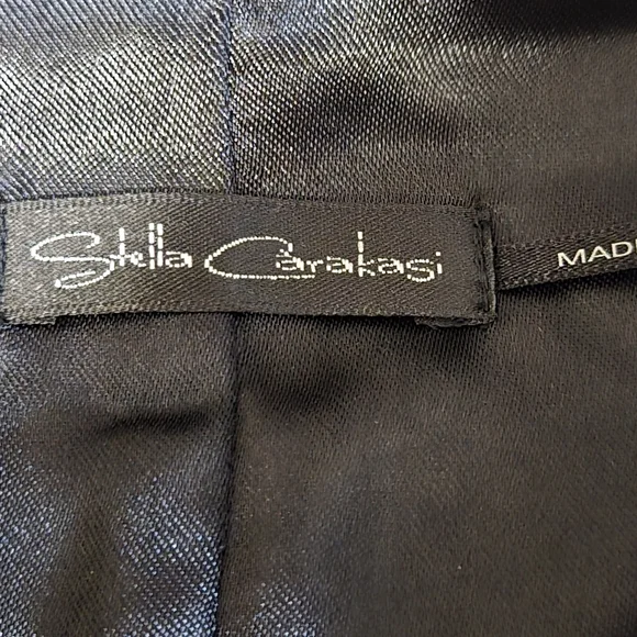 Stella Carakasi Small Black Tunic Sweater Assymetrical Hem Leather Back Womens - Picture 3 of 16